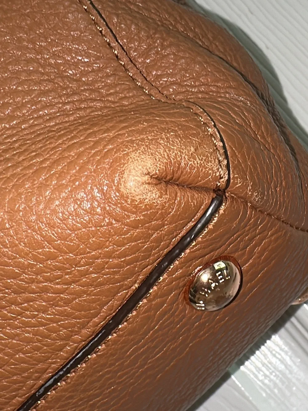 Michael Kors Harper Luggage Brown Leather Medium North South Tote. (Bags 21)
